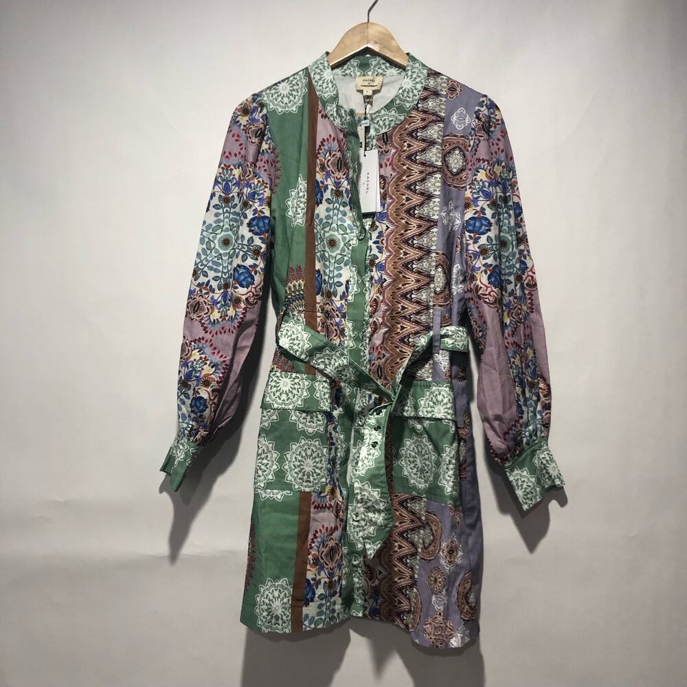 Anthropologie x Kachel Buttondown Mini Dress Multicolor Size L NWT - Picture 5 of 12